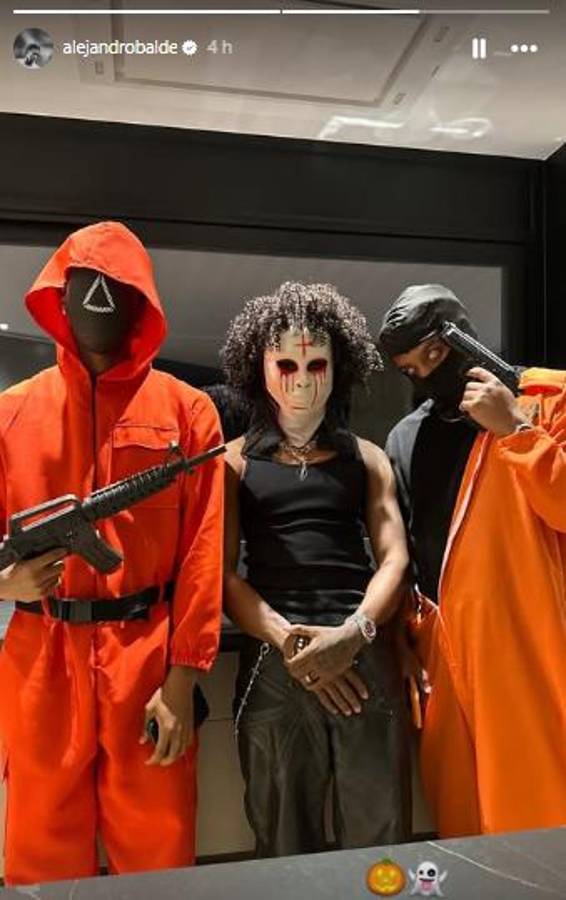 El Halloween de los cracks: Cristiano Ronaldo se lleva un susto, el cumpleañero del Barça y un aterrador Vinicius