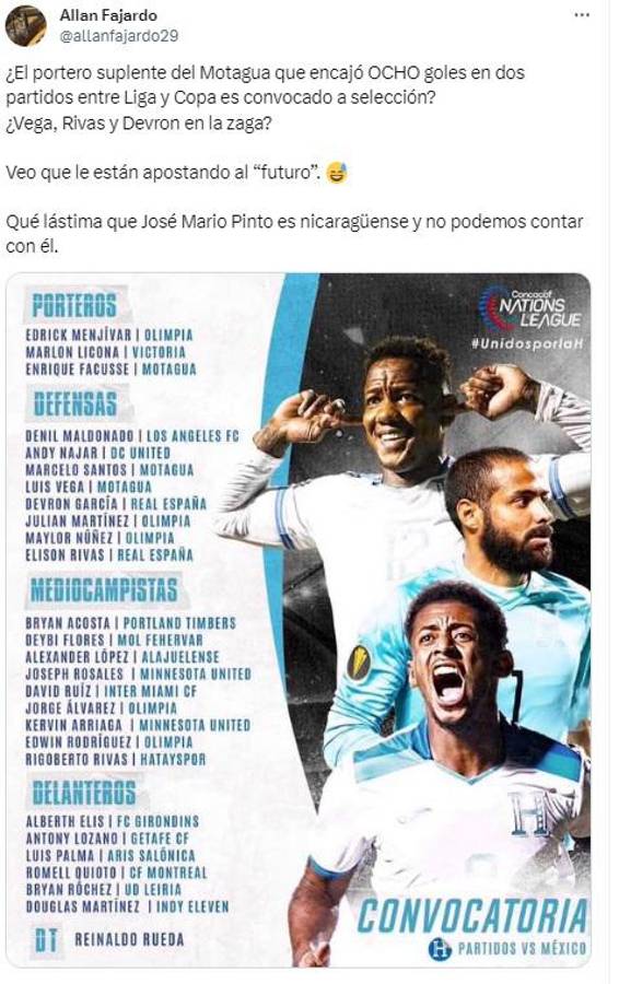 Honduras-México: Así reaccionó la prensa a la convocatoria de Reinaldo Rueda con la ausencia de Pinto y el llamado de Facussé