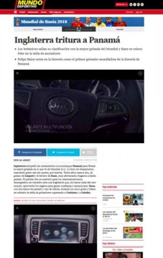 Así reaccionó la prensa mundial tras la paliza de Inglaterra sobre Panamá