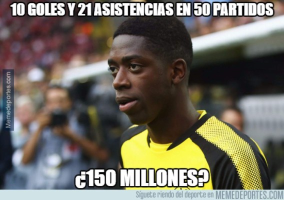 Destrozan a Dembélé con divertidos memes por su fichaje con el Barcelona