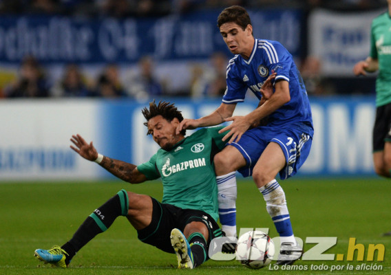 Schalke 04 vs Chelsea FC en UEFA Champions League.