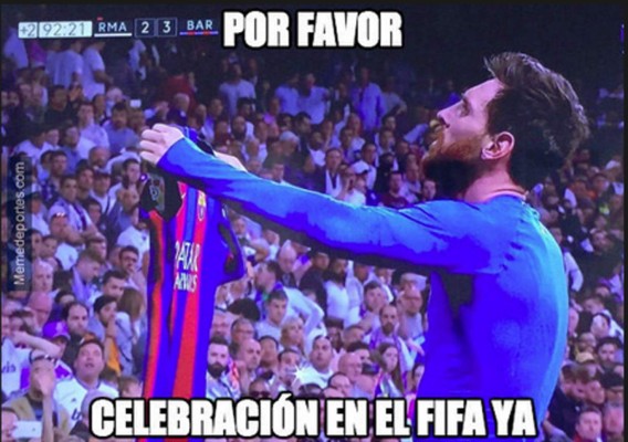 Los memes que siguen sobre Messi y su celebración en el Bernabéu