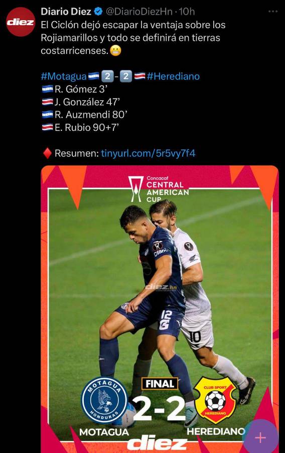 “ADN Diego Vázquez”, “El Colocho es irresponsable”: así reacciona la prensa al empate entre Motagua-Herediano