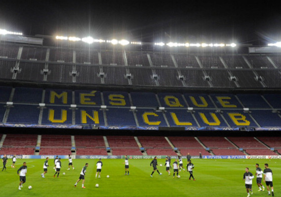 Imágenes del entrenamiento del Barca y Celtic