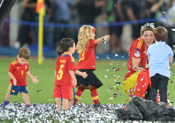 La celebración de España, campeón de Europa