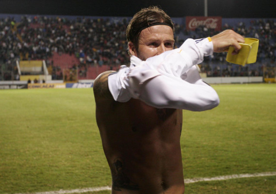 Imágenes de David Beckham en el Nacional.