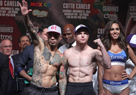 Las mejores fotos del pesaje de Miguel Cotto y 'Canelo' Álvarez