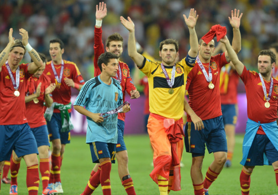 La celebración de España, campeón de Europa