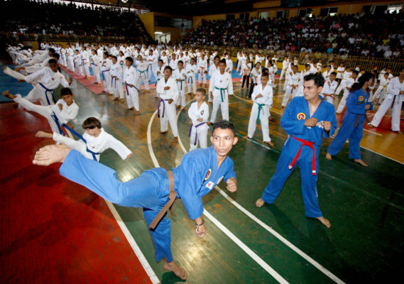 Espectacular exhibición de Taekwondo
