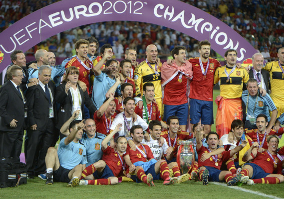 La celebración de España, campeón de Europa