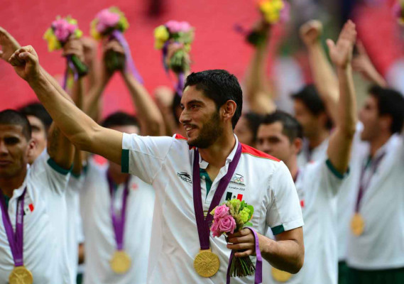 Mexico celebra su medalla de oro en londres.
