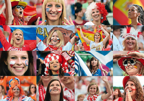Las mejores fotos de las chicas de la Euro 2012.