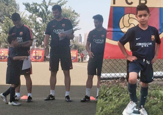 Niño hondureño es seleccionado por el Barcelona para ir a España