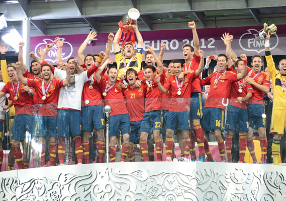 La celebración de España, campeón de Europa