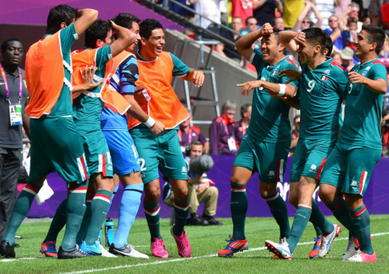 Mexico celebra su medalla de oro en londres.