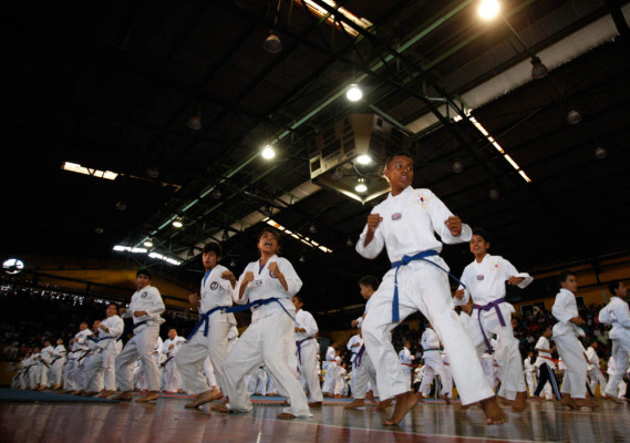 Espectacular exhibición de Taekwondo