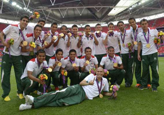 Mexico celebra su medalla de oro en londres.