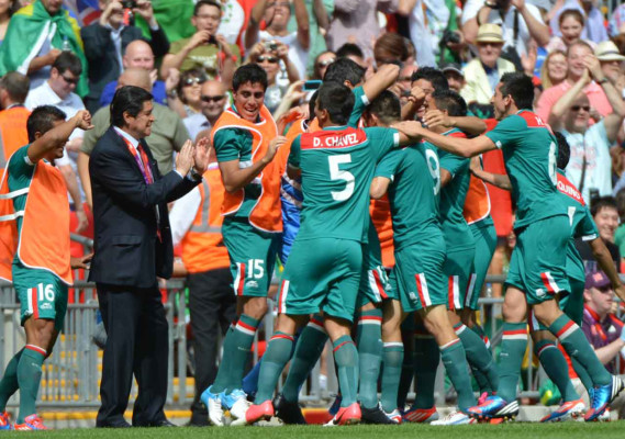 Mexico celebra su medalla de oro en londres.