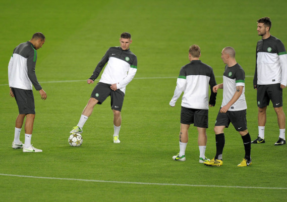 Imágenes del entrenamiento del Barca y Celtic