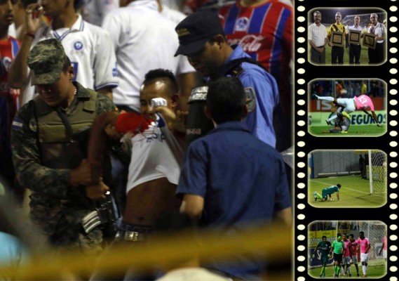 Las imágenes que no viste en televisión del Real España-Olimpia