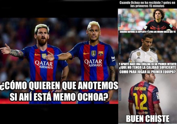 Memes del Barcelona-Granada la emprenden con Cristiano y 'Memo' Ochoa