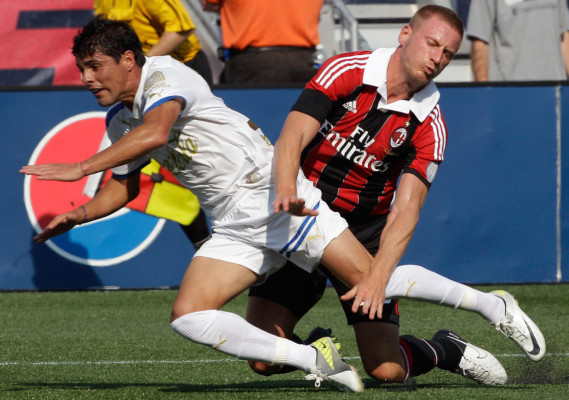 Imágenes del partido Olimpia-Milan en Boston