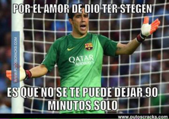 Ter Stegen, el protagonista de los memes de la jornada de Champions