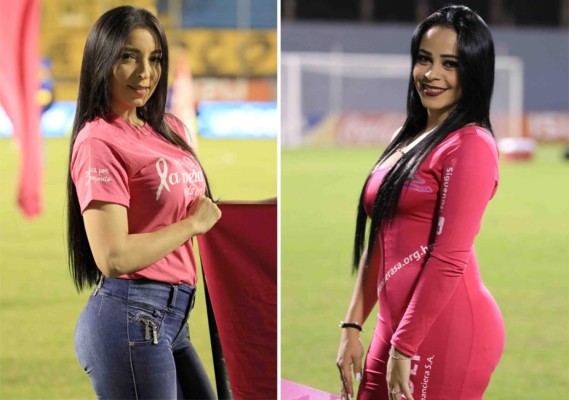 Las chicas lindas del clásico Real España-Olimpia en el Morazán