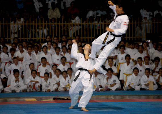 Espectacular exhibición de Taekwondo