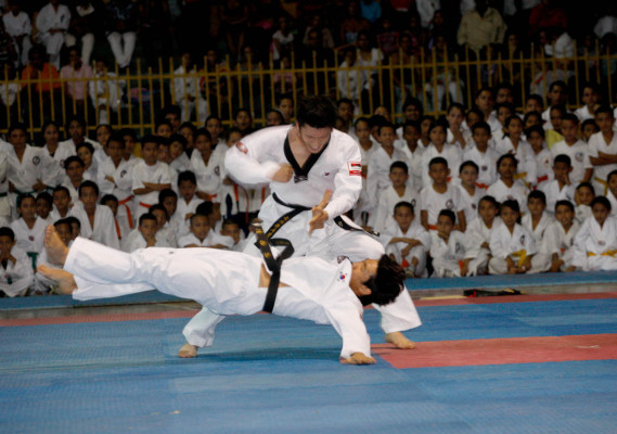 Espectacular exhibición de Taekwondo