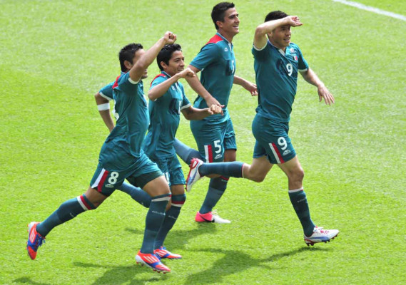 Mexico celebra su medalla de oro en londres.