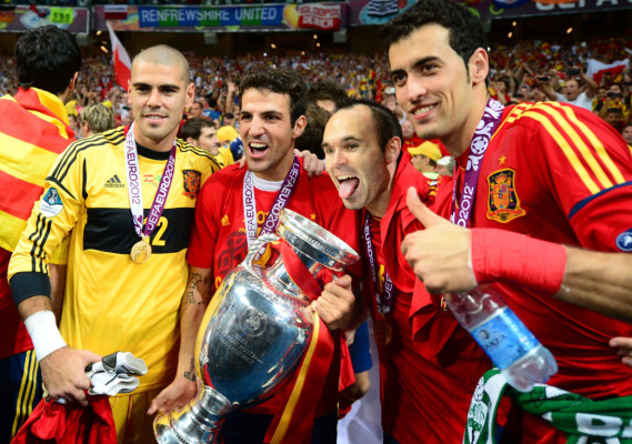 La celebración de España, campeón de Europa