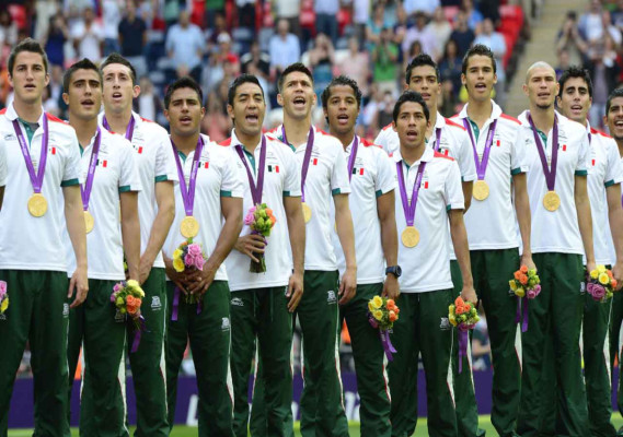 Mexico celebra su medalla de oro en londres.