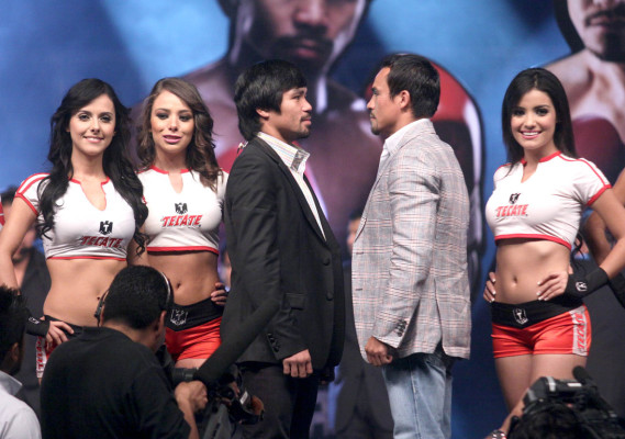 Imágenes de la gira de Márquez y Pacquiao en México