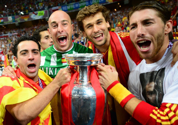 La celebración de España, campeón de Europa
