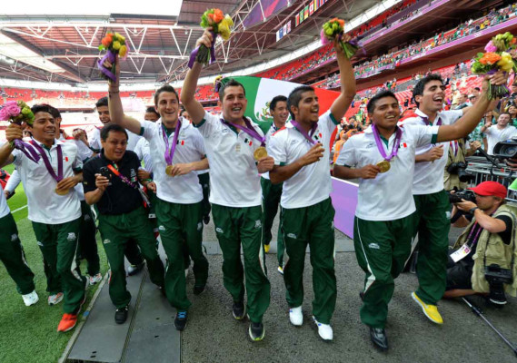 Mexico celebra su medalla de oro en londres.
