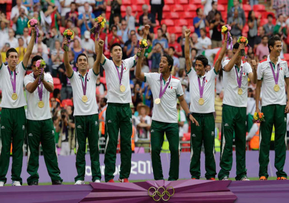 Mexico celebra su medalla de oro en londres.