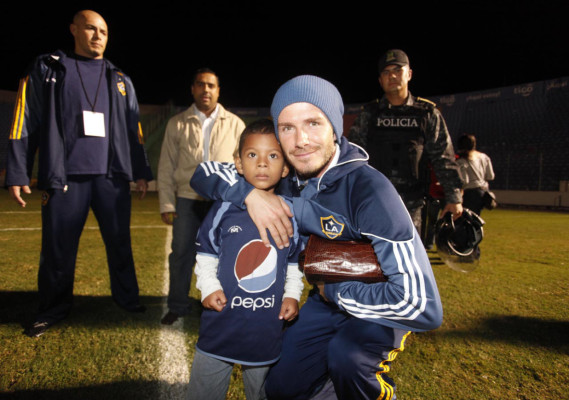 Imágenes de David Beckham en el Nacional.