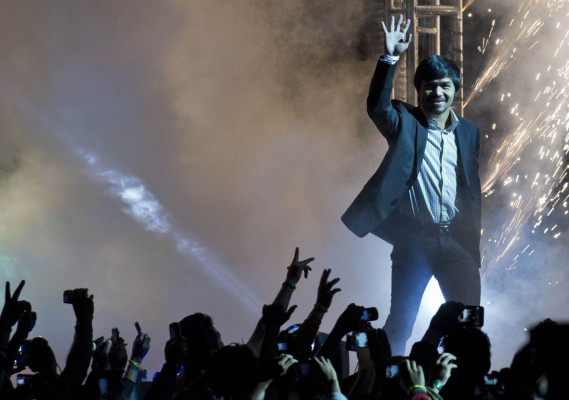 Imágenes de la gira de Márquez y Pacquiao en México