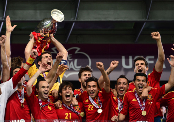 La celebración de España, campeón de Europa