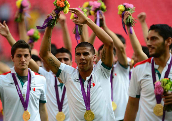 Mexico celebra su medalla de oro en londres.