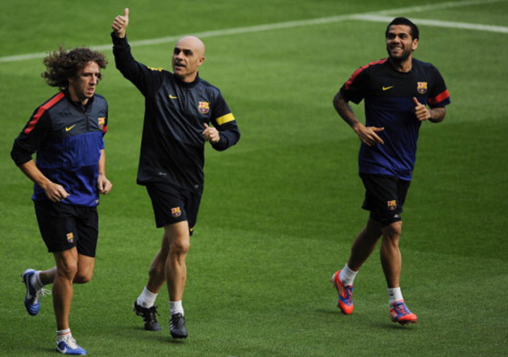 Imágenes del entrenamiento del Barca y Celtic