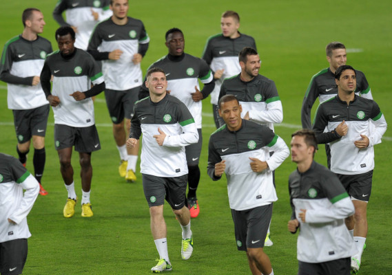 Imágenes del entrenamiento del Barca y Celtic