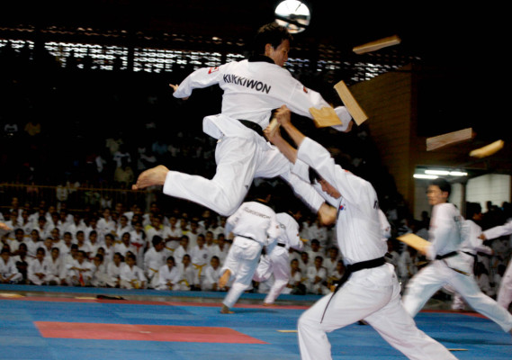 Espectacular exhibición de Taekwondo