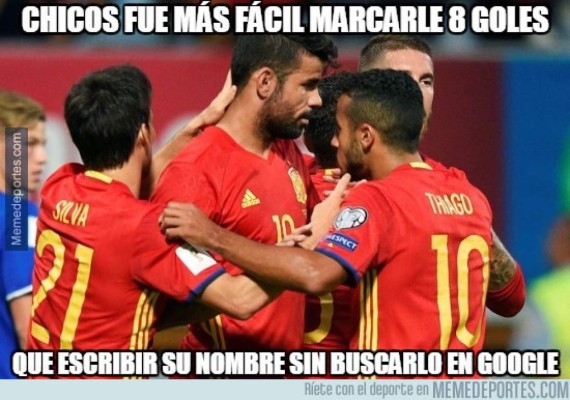 La goleada de España a Liechtenstein, protagonista de los memes del lunes