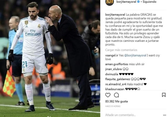 Emotivas palabras: Así se despidieron de Zidane los jugadores del Real Madrid en sus redes sociales