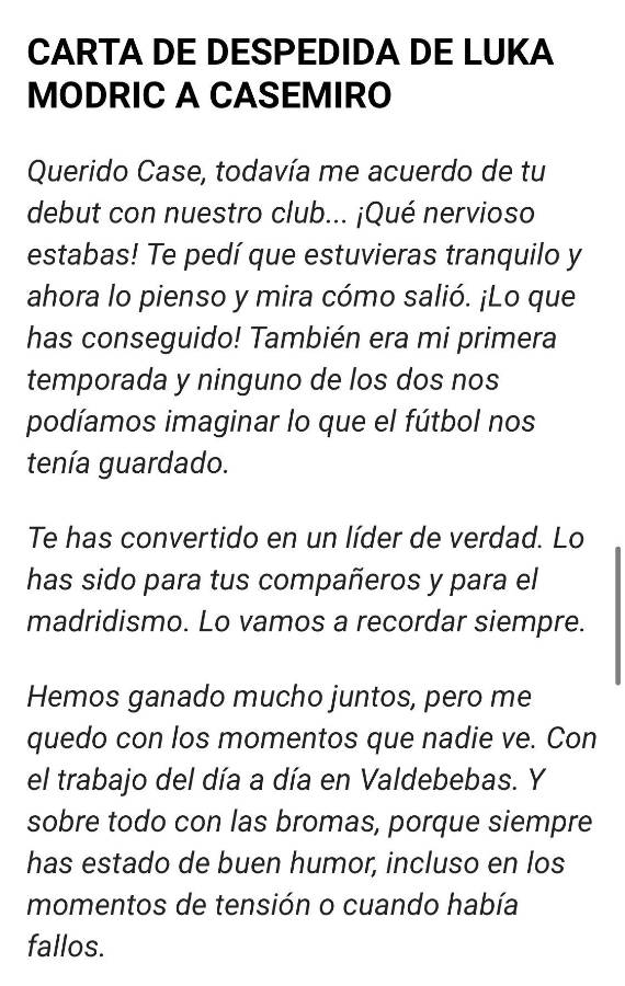 El Whatsapp de la novia de Fede Valverde a Casemiro para que se quedara en el Real Madrid y las emotivas cartas de Kroos y Modric
