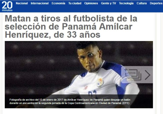 Así reaccionaron los medios por la muerte del jugador Amílcar Henríquez