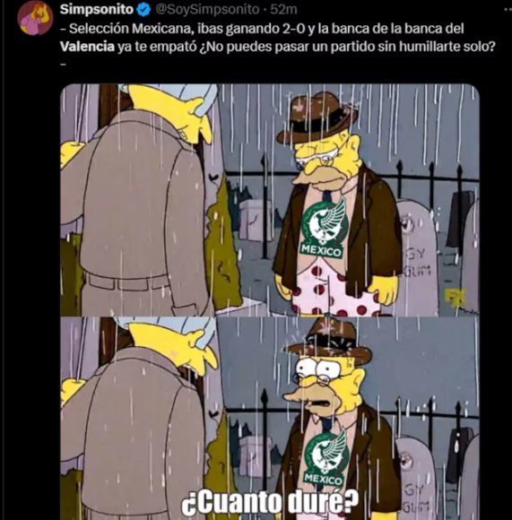 México es víctima de los memes tras empatar contra Valencia “B”; las burlas no perdonan a nadie del Tri