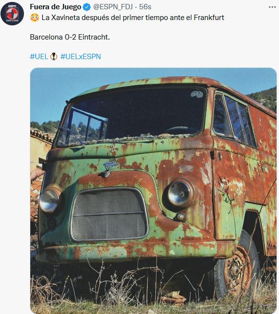 Barcelona fue eliminado de la Europa League por el Frankfurt y los memes destrozan a Xavi Hernández